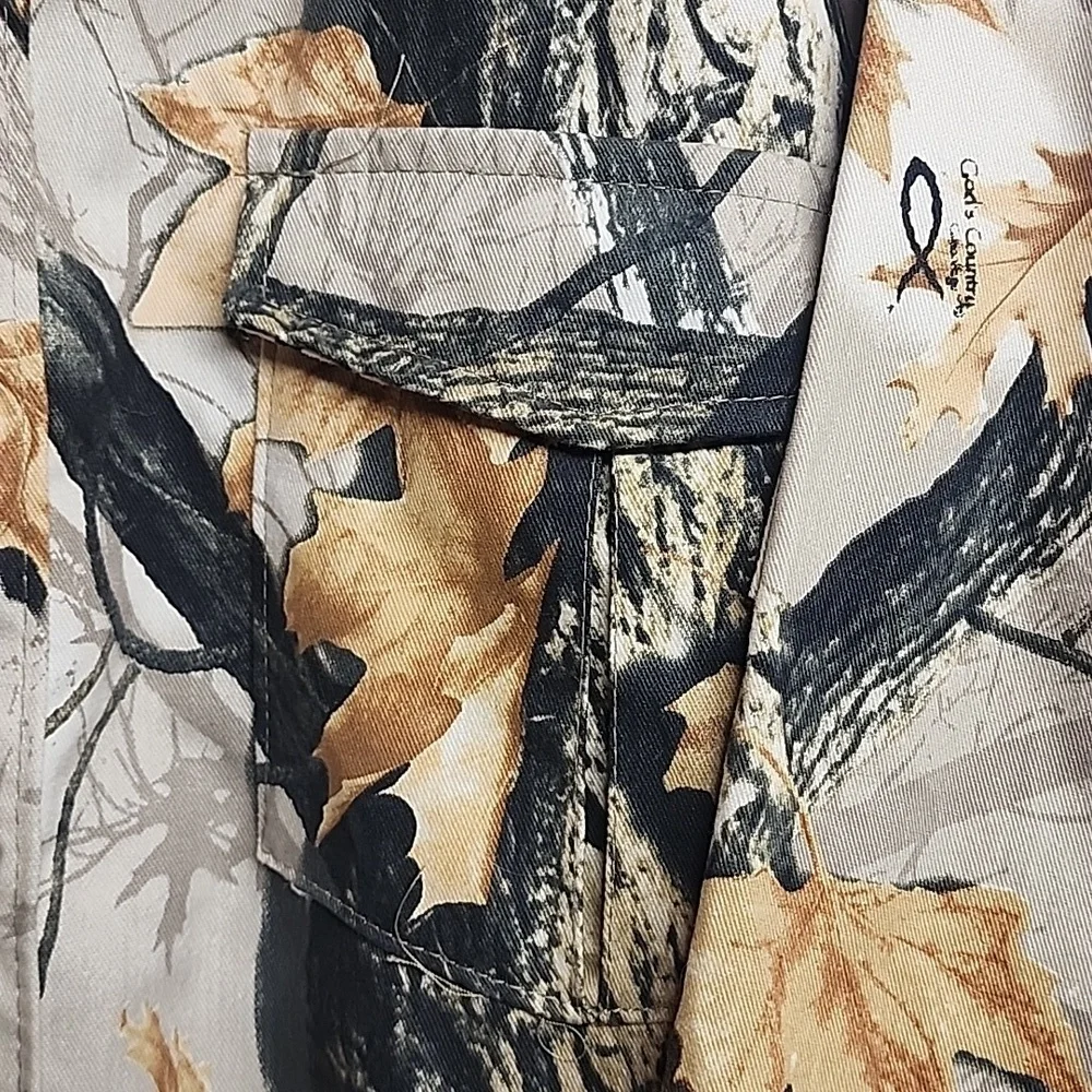Ideal Gods Country Camoflage Made In USA Camo Outdoor Shirt Jacket Size L